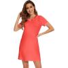 imageWiWi Nightgowns for Women Short Sleeve Sleepshirt Pajama Shirt Viscose from bamboo Soft Sleep Dress Vneck Nightshirt SXXLCcoral