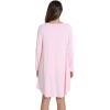 imageWiWi Nightgowns for Women Sleep Dress Soft Long Sleeve Curved Hem Nightgown with PocketsViscose from Bamboo SXXLPink