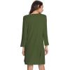 imageWiWi Nightgowns for Women Soft Long Sleeve Nightgown Plus Size Sleep Shirt Pajama Gown Viscose from Bamboo S4XAarmy Green