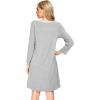 imageWiWi Nightgowns for Women Soft Long Sleeve Nightgown Plus Size Sleep Shirt Pajama Gown Viscose from Bamboo S4XAheather Grey