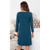 imageWiWi Nightgowns for Women Soft Long Sleeve Nightgown Plus Size Sleep Shirt Pajama Gown Viscose from Bamboo S4XAink Blue