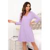 imageWiWi Nightgowns for Women Soft Long Sleeve Nightgown Plus Size Sleep Shirt Pajama Gown Viscose from Bamboo S4XAlight Purple