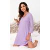 imageWiWi Nightgowns for Women Soft Long Sleeve Nightgown Plus Size Sleep Shirt Pajama Gown Viscose from Bamboo S4XAlight Purple