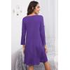 imageWiWi Nightgowns for Women Soft Long Sleeve Nightgown Plus Size Sleep Shirt Pajama Gown Viscose from Bamboo S4XAlilac