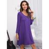 imageWiWi Nightgowns for Women Soft Long Sleeve Nightgown Plus Size Sleep Shirt Pajama Gown Viscose from Bamboo S4XAlilac