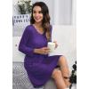 imageWiWi Nightgowns for Women Soft Long Sleeve Nightgown Plus Size Sleep Shirt Pajama Gown Viscose from Bamboo S4XAlilac