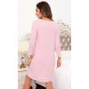 imageWiWi Nightgowns for Women Soft Long Sleeve Nightgown Plus Size Sleep Shirt Pajama Gown Viscose from Bamboo S4XApink