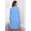 imageWiWi Nightgowns for Women Soft Long Sleeve Nightgown Plus Size Sleep Shirt Pajama Gown Viscose from Bamboo S4XAsky Blue