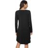 imageWiWi Nightgowns for Women Soft Long Sleeve Nightgown Plus Size Sleep Shirt Pajama Gown Viscose from Bamboo S4XBblackCat