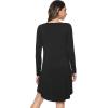 imageWiWi Nightgowns for Women Soft Long Sleeve Nightgown Plus Size Sleep Shirt Pajama Gown Viscose from Bamboo S4XBblackEye