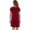 imageWiWi Nightgowns for Women Viscose from Bamboo Short Raglan Sleeve Pajama Gowns Nightshirts SXXLWine