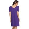 imageWiWi Soft Nightgowns for Women Viscose from Bamboo Sleep Shirts Plus Size Pajamas Short Sleeve Sleepwear S4XAlilac