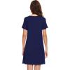 imageWiWi Soft Nightgowns for Women Viscose from Bamboo Sleep Shirts Plus Size Pajamas Short Sleeve Sleepwear S4XDblue Depth