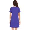 imageWiWi Soft Nightgowns for Women Viscose from Bamboo Sleep Shirts Plus Size Pajamas Short Sleeve Sleepwear S4XDbulish Purple