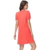 imageWiWi Soft Nightgowns for Women Viscose from Bamboo Sleep Shirts Plus Size Pajamas Short Sleeve Sleepwear S4XDcoral