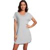 imageWiWi Viscose from Bamboo Nightgowns for Women Lightweight Casual Nightgown Short Sleeve Sleep Shirt Soft Summer Night SXXLAash Grey