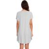 imageWiWi Viscose from Bamboo Nightgowns for Women Lightweight Casual Nightgown Short Sleeve Sleep Shirt Soft Summer Night SXXLAash Grey