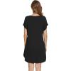 imageWiWi Viscose from Bamboo Nightgowns for Women Lightweight Casual Nightgown Short Sleeve Sleep Shirt Soft Summer Night SXXLAblack