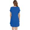 imageWiWi Viscose from Bamboo Nightgowns for Women Lightweight Casual Nightgown Short Sleeve Sleep Shirt Soft Summer Night SXXLAbright Blue