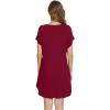 imageWiWi Viscose from Bamboo Nightgowns for Women Lightweight Casual Nightgown Short Sleeve Sleep Shirt Soft Summer Night SXXLAwine
