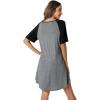 imageWiWi Viscose from Bamboo Nightgowns for Women Lightweight Casual Nightgown Short Sleeve Sleep Shirt Soft Summer Night SXXLBdark Heather Grey
