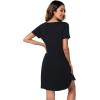 imageWiWi Viscose from Bamboo Nightgowns for Women Lightweight Casual Nightgown Short Sleeve Sleep Shirt Soft Summer Night SXXLCblack