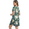 imageWiWi Viscose from Bamboo Nightgowns for Women Lightweight Casual Nightgown Short Sleeve Sleep Shirt Soft Summer Night SXXLCgreenFloral