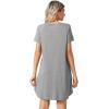 imageWiWi Viscose from Bamboo Nightgowns for Women Lightweight Casual Nightgown Short Sleeve Sleep Shirt Soft Summer Night SXXLCheather Grey