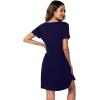 imageWiWi Viscose from Bamboo Nightgowns for Women Lightweight Casual Nightgown Short Sleeve Sleep Shirt Soft Summer Night SXXLCnavy
