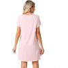 imageWiWi Viscose from Bamboo Nightgowns for Women Lightweight Casual Nightgown Short Sleeve Sleep Shirt Soft Summer Night SXXLCpink