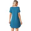 imageWiWi Viscose from Bamboo Nightgowns for Women Lightweight Casual Nightgown Short Sleeve Sleep Shirt Soft Summer Night SXXLCteal Blue