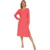 imageWiWi Viscose from Bamboo Nightgowns for Women Long Sleeve Nightgown Soft Pajamas Warm Sleepwear Dress Night Gowns SXXLCoral