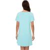 imageWiWi Viscose from Bamboo Nightgowns for Women Soft Short Sleeve Sleepwear Sleep Shirts Cool Nightwear SXXLAqua