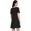 imageWiWi Viscose from Bamboo Nightgowns for Women Soft Short Sleeve Sleepwear Sleep Shirts Cool Nightwear SXXLBlack