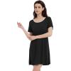imageWiWi Viscose from Bamboo Nightgowns for Women Soft Short Sleeve Sleepwear Sleep Shirts Cool Nightwear SXXLBlack