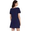imageWiWi Viscose from Bamboo Nightgowns for Women Soft Short Sleeve Sleepwear Sleep Shirts Cool Nightwear SXXLNavy