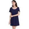 imageWiWi Viscose from Bamboo Nightgowns for Women Soft Short Sleeve Sleepwear Sleep Shirts Cool Nightwear SXXLNavy
