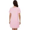 imageWiWi Viscose from Bamboo Nightgowns for Women Soft Short Sleeve Sleepwear Sleep Shirts Cool Nightwear SXXLPink