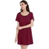 imageWiWi Viscose from Bamboo Nightgowns for Women Soft Short Sleeve Sleepwear Sleep Shirts Cool Nightwear SXXLWine