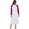 imageWiWi Viscose from Bamboo Women s Nightgowns Vneck Soft Long Sleeve Nightgown Nightshirts Sleepwear SXXLAsh GreyWine Red