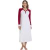 imageWiWi Viscose from Bamboo Women s Nightgowns Vneck Soft Long Sleeve Nightgown Nightshirts Sleepwear SXXLAsh GreyWine Red