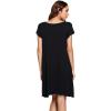 imageWiWi Womens Soft Nightgowns Night Shirt Short Sleeve Sleep Shirts Ladies Plus Size Sleepwear SXXLBlack