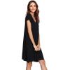 imageWiWi Womens Soft Nightgowns Night Shirt Short Sleeve Sleep Shirts Ladies Plus Size Sleepwear SXXLBlack
