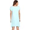 imageWiWi Womens Soft Nightgowns Night Shirt Short Sleeve Sleep Shirts Ladies Plus Size Sleepwear SXXLCaqua