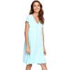 imageWiWi Womens Soft Nightgowns Night Shirt Short Sleeve Sleep Shirts Ladies Plus Size Sleepwear SXXLCaqua