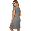 imageWiWi Womens Soft Nightgowns Night Shirt Short Sleeve Sleep Shirts Ladies Plus Size Sleepwear SXXLCdark Heather Grey