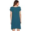 imageWiWi Womens Soft Nightgowns Night Shirt Short Sleeve Sleep Shirts Ladies Plus Size Sleepwear SXXLCdark Teal
