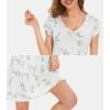 imageWiWi Womens Soft Nightgowns Night Shirt Short Sleeve Sleep Shirts Ladies Plus Size Sleepwear SXXLCleaf