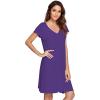 imageWiWi Womens Soft Nightgowns Night Shirt Short Sleeve Sleep Shirts Ladies Plus Size Sleepwear SXXLClilac