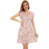 imageWiWi Womens Soft Nightgowns Night Shirt Short Sleeve Sleep Shirts Ladies Plus Size Sleepwear SXXLCpinkFloral